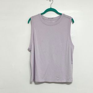DSG Junior Crew Neck Sleeveless Tank Cotton Blend Lilac Size XL